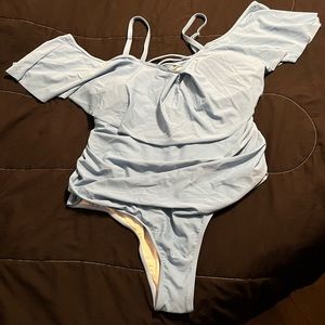 Baby blue bathing suit